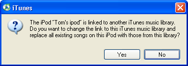 Tom's iPod Dialog Box