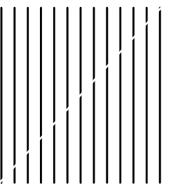 13 Lines, cut diagonally