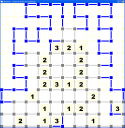 Half-solved full-sized Slitherlinks example