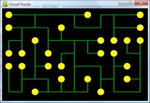 Example of solved Circuit Puzzle